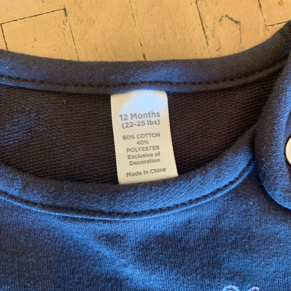 ❌SOLD❌Gray Nautical Boy’s Romper Overalls Size 12 - Picture 6 of 7